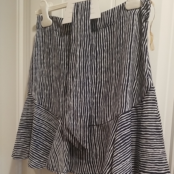 Asher Dresses & Skirts - BOGO Black and White Mini A-Line Skirt with Asymmetrical Pleats for Casual Work
